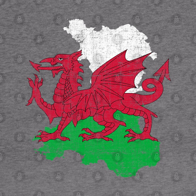 Wales Map Shape and Flag Souvenir by Family Heritage Gifts